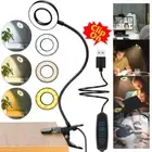 USB Clip On Desk Lamp Flexible Clamp Reading Light LED Table Bedside Night AU