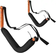 Kayak Storage System - Set of 2 Wall Mount Storage Hangers - 150lb Capacity Rack for Kayaks, Surfboards, Canoes, or Snowboards by Rad Sportz (Orange)
