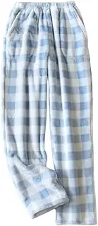 codcm Womens Plaid Fluffy Pajama Pants Fuzzy Fleece Cozy Lounge Pants with Pockets Winter Warm Pj Bottoms