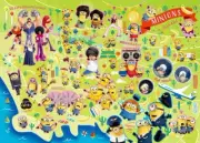 500 piece jigsaw puzzle minions fever map (38x53cm)