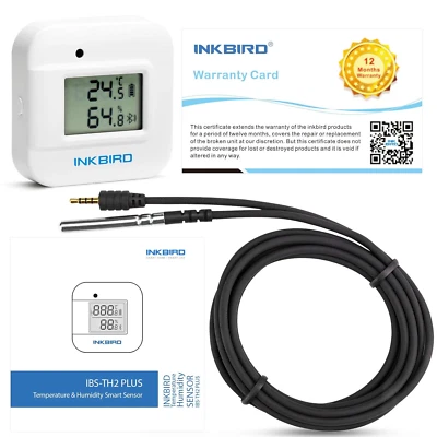 bluetooth Thermometer & Hygrometer Smart Sensor IBS-TH2 plus with Alerts, Calibr