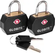 [Globite] TSA Luggage Locks 2pk, Black