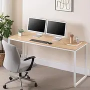 [Zinus] Jennifer Modern Office Soho Desk Laptop Computer Study Student Table Wood Metal - Natural 160cm