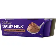 Cadbury Dairy Milk Chocolate Mousse 80g x 2 pack