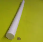 Teflon PTFE Virgin White Rod 2.0" Diameter x 36" Long, 1 Unit, Extruded