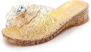 [Pajeelo] Princess Jelly Shoes for Toddler Girls Sandals Dress Up Cosplay Clear Sandals Summer Cute Little Kids Glitter Sparkle Party Dancing Mary Jane
