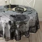 Halloween Fabric Tablecloth Halloween Table Cloth for Dinners and Parties Spo...