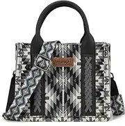 [Montana West] x Wrangler Mini Tote Bag for Women Boho Aztec Crossbody Purse Top Handle Handbags