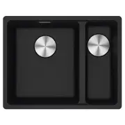 Franke Maris 1 & 1/2 Right Bowl Sink 340/150mm Onyx MRG660/34-15FPCSBRON