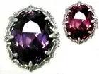 12ct Purple Color Change Lab Alexandrite 925 Sterling Silver Ring Size 10.25 USA