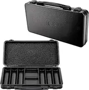 Chunful 300 Pcs Poker Chip Case 15.8 x 7.9 x 2.4 Inch Black Carrying Case Empty Poker Chips Holder with Full Protection