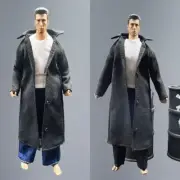 1/12 Male Soldier Clothes Set Long Trenchcoat Long Jeans Pants Suit Fit 6in Doll