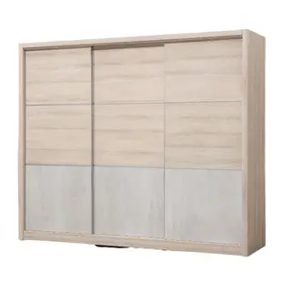 [特價]【MUNA 家居】奧蘭多橡木雙色8X7尺推門衣櫥/衣櫃/附內鏡