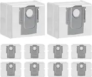 10 Pack Dust Bags Compatible with Roborock S8+/ S8 Pro Ultra/ S7 MaxV Ultra/ S7 Pro Ultra/ Q7+ / Q7 Max+/ Q8 Max+/ Q5 Pro+,3.6L Large Capacity Disposable Vacuum Cleaner Bag