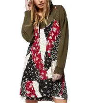 Sanctuary Clothing Womens Spring Fling Printed Slip Dress patchwork XS