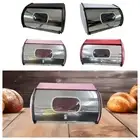 Bread Box Large Capacity Roll Top Bread Bin for Kitchen Counter Bread Keeper for