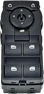 Window Switch Control for Pontiac G8 GT for Base for Sedan 92225343-E0 92225343 Electric Power Window Master Control Lifter Switch LED Light Power Window Switch(Black Panel)