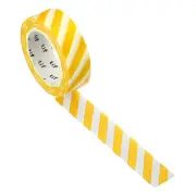 Holographic Washi Tape 0.59 Inch x 10.93 Yards, 1 Roll Stripe Pattern, Yellow