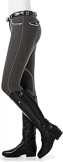 [Equi-ThËme] Equi-Theme/Equit'M Unisex's 979439110 Verona Breeches, Grey/White Contrasts and Piping, One Size