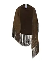 fringed cloak One size Bronze