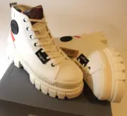 Palladium Women's Revolt Hi TX White Size 10 M Platform Boots 97242- 127-M