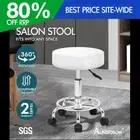 ALFORDSON Salon Stool Round Swivel Barber Hair Dress Chair Gas Lift White