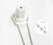 Luanxu 4.5 mm Stainless Steel Roller Blind Chain with 5 Connectors, Fix or Replace for Broken Roller Blind Curtain Chain, Great Pulling Force & Rustproof (#10, 3 Meters)