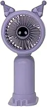Balm of Beauty Handheld Mini Fan Portable Personal Travel Skin Care Cartoon Dog Bunny for Girls Women Cute Kawaii Anime (Purpleromi)