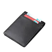 9037 Antimagnetic RFID Crazy Horse Texture Leather Wallet Billfold for Men and Women (Black)