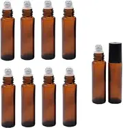 10 PCS Essential Oil Roller Bottles 10 Ml 1/3 Oz Refillable Roll On Bottle With Stainless Steel Roller Bottles