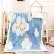 White Cloud Yellow Butterfly 3D Warm Plush Fleece Blanket Picnic Sofa Couch