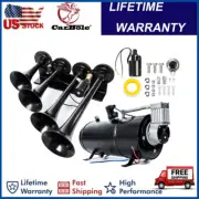 4 Trumpets Train Horn w/ 1G Air Tank Kit For Truck Car Pickup Loud System 150psi (for: Ford)