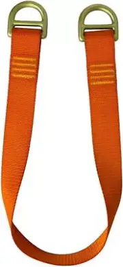 Fusion Climb 2ft 24"x1.75" Fall Safety Zipline Lanyard with Steel D Ring 23kN