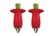 2x Chef'n Strawberry Fruit Stem Gem Huller Pitter Corer Remover Kitchen Utensil