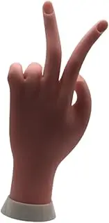 Hellery Silicone Mannequin Hand, Training Hand Tool, Manicure Tool for Fake Nail Art Starter Training Stores Beginners, Bendable