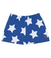 [The Animals Observatory] The Animals Observatory Poodle printed cotton shorts Y 6 blue