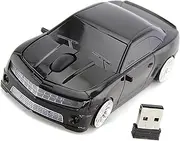 Sport Car Shaped 2.4G Wireless Computer Mouse with High Accuracy Sensor for Laptop, Plug and Play (Black)