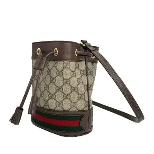 【GUCCI 古馳】550620 Ophidia GG 迷你(織帶GG紋 水桶包)