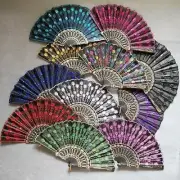 Sequin Folding Fan Dance Lace Tassel Fringe Lolita Spanish Hand Held Party