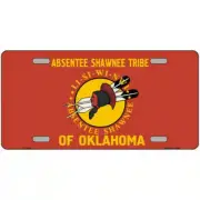 Absentee Shawnee Tribe of Oklahoma Flag Metal Sign