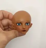 1/4 BJD Doll SD Boy FL Minif Rohan Only Head Brown Skin-Free Face Make UP+Eyes