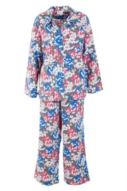 Hydrangea Flannelette Pj Set--PIC-5039PL057