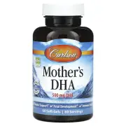 2 X Carlson, Mother's DHA, 500 mg, 60 Soft Gels