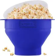 The Original Korcci Microwaveable Silicone Popcorn Popper, Microwave Blue