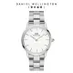 【Daniel Wellington】DW 手錶 Iconic Link 36mm/40mm精鋼錶 耀目亮銀(DW00100203)