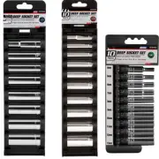FORCE PRO 9pcs 1/4 3/8 1/2 Deep Socket Set 1/4" 3/8" 1/2" Drive metric Tool