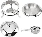 NDNCZDHC Chafing Dishes for Buffet, Full Size Chafing Dish Buffet Set with Glass Lid, Stainless Steel Food Warmers for Parties,Buffet (22cm)
