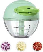 Garlic Mincer, Mini Chopper, Quick & Easy, Dishwasher Safe, Green, 180ml