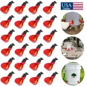 20Pcs Poultry Water Drinking Cups Chicken Hen Plastic Automatic Drinker Feeder
