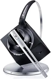 Sennheiser DW10 DECT On-Ear Wireless Binaural Office Headset with Base Station, Black